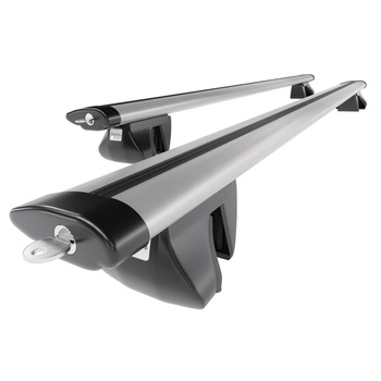 Basisrek voor het autodak voor Fiat Idea MPV (2003-2012) - zilver Imperiaal - railing - Aluminium