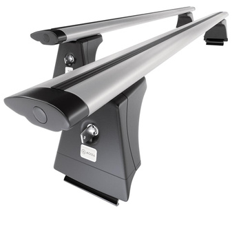 Basisrek voor het autodak voor Volvo XC60 SUV (2008-2017) - zilver Imperiaal - geïntegreerde railing - Aluminium