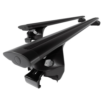 Basisrek voor het autodak voor DS 7 Crossback (2018-....) - zwart Imperiaal - geïntegreerde railing - Aluminium