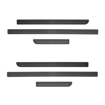 Zwarte zijlijsten voor Volkswagen Transporter T5 Bestelwagen (2004-2015) - (lange wielbasis)