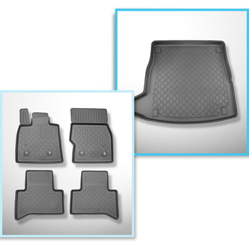 Set kofferbakmat en automatten TPE op maat gemaakt voor: Alfa Romeo Stelvio 949 SUV (01.2017-....) - zonder subwoofer