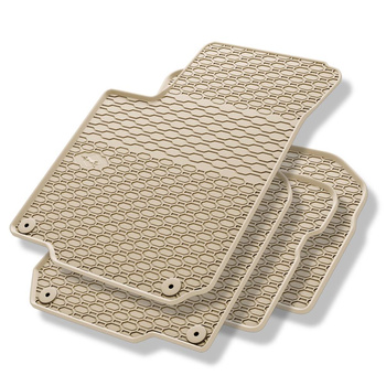 Rubberen matten voor de Skoda Octavia I Stationwagen, Liftback (1996-2010) - beige - 4 stuks
