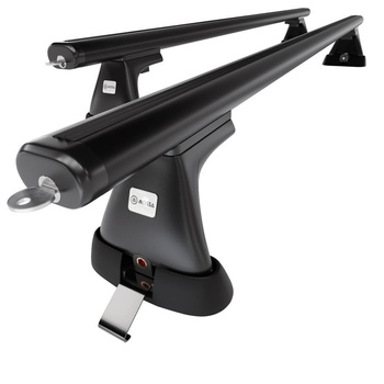 Basisrek voor het autodak voor Toyota RAV4 mk II SUV (2000-2005) - zwart Imperiaal - bevestigingspunten - Aluminium