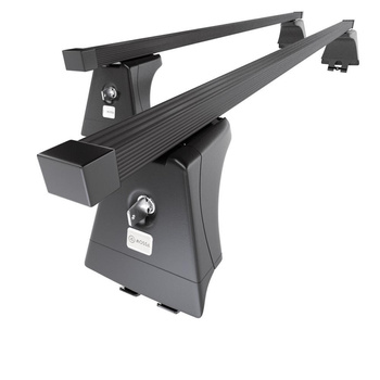 Basisrek voor het autodak voor Renault Scenic mk II MPV (2003-2008) - zwart Imperiaal - bevestigingspunten - Staal