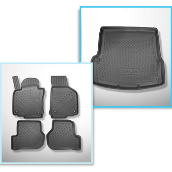 Set kofferbakmat en automatten TPE PREMIUM op maat gemaakt voor: Skoda Octavia II 1Z Liftback (03.2004-01.2013)