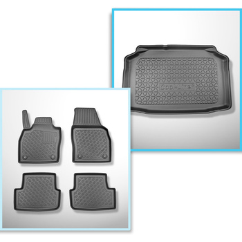 Set kofferbakmat en automatten TPE PREMIUM op maat gemaakt voor: Audi A1 GB Sportback (07.2018-2024) - onderste bagageruimte; modellen zonder schuifvloer