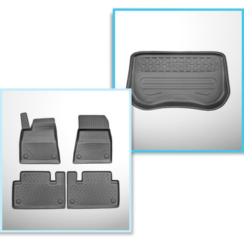 Set kofferbakmat en automatten TPE PREMIUM op maat gemaakt voor: Tesla Model 3 Sedan (07.2017-06.2020) - voorbagageruimte; 2- en 4-wielaandrijving