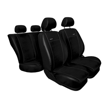 Op maat gemaakte hoezen voor Renault Clio III Estate, Hatchback (2005-2012) - pasvorm autostoelhoezen - autostoelbeschermer set - zwart