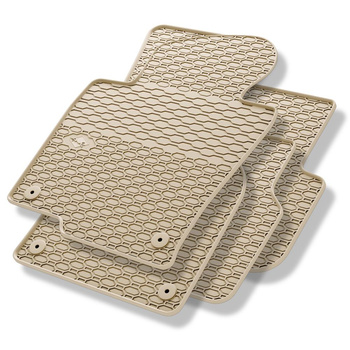 Rubberen matten voor de Volkswagen Passat B7 Sedan, Variant (2010-2014) - beige - 4 stuks