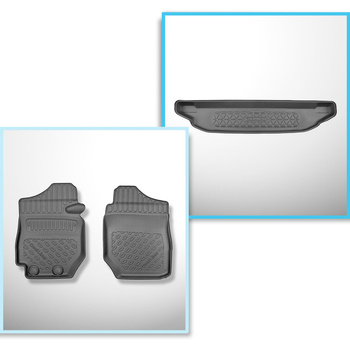 Set kofferbakmat en automatten TPE PREMIUM op maat gemaakt voor: Suzuki Jimny II GJ SUV (10.2018-2020)